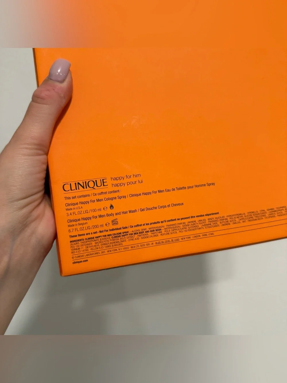 Clinique Happy For Men Cologne and Body & Hair Wash Gift Set